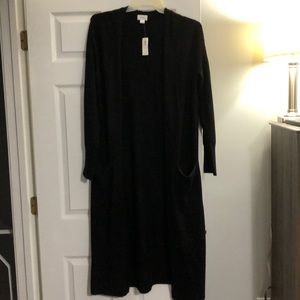 NWT Old Navy Black Long Duster Sweater - large